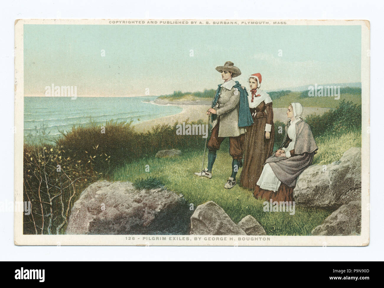 15126 - Pilgrim Exils, par George H. Boughton (NYPL b12647398-79381) Banque D'Images