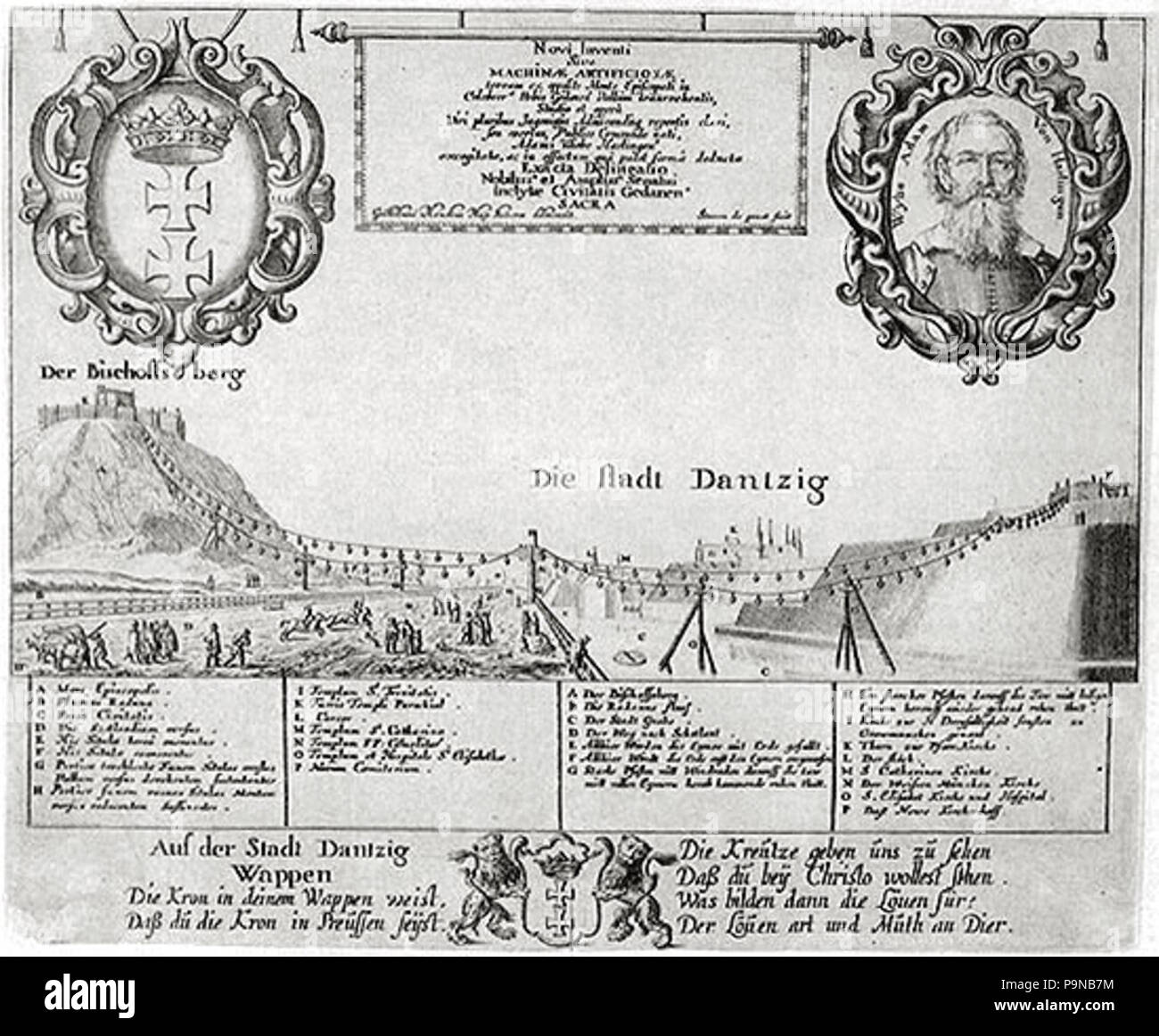 331 Willem Hondius cable car Banque D'Images