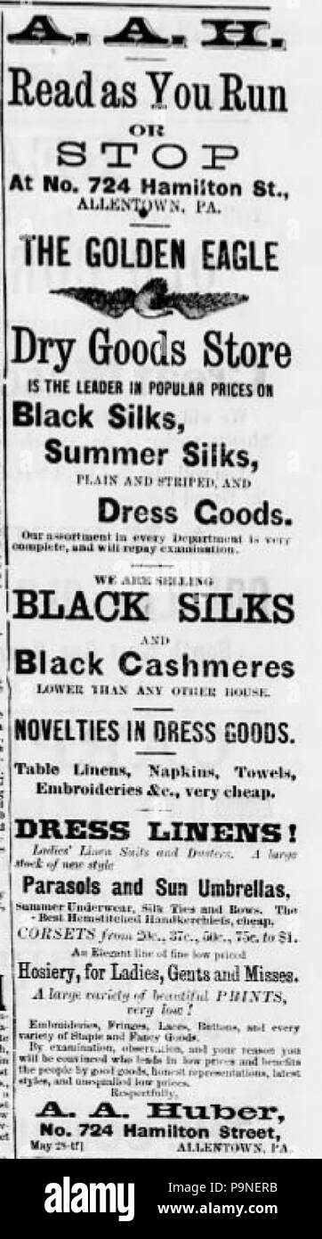 20 - 1879 A A La Société Produits secs - 28 mai MC - Allentown PA Banque D'Images