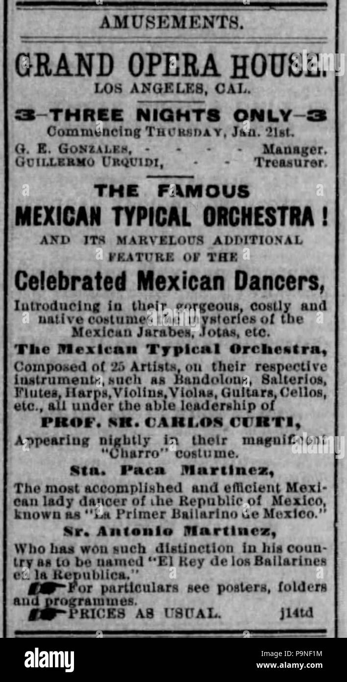 211886 Los Angeles, l'orchestre typique mexicain Banque D'Images