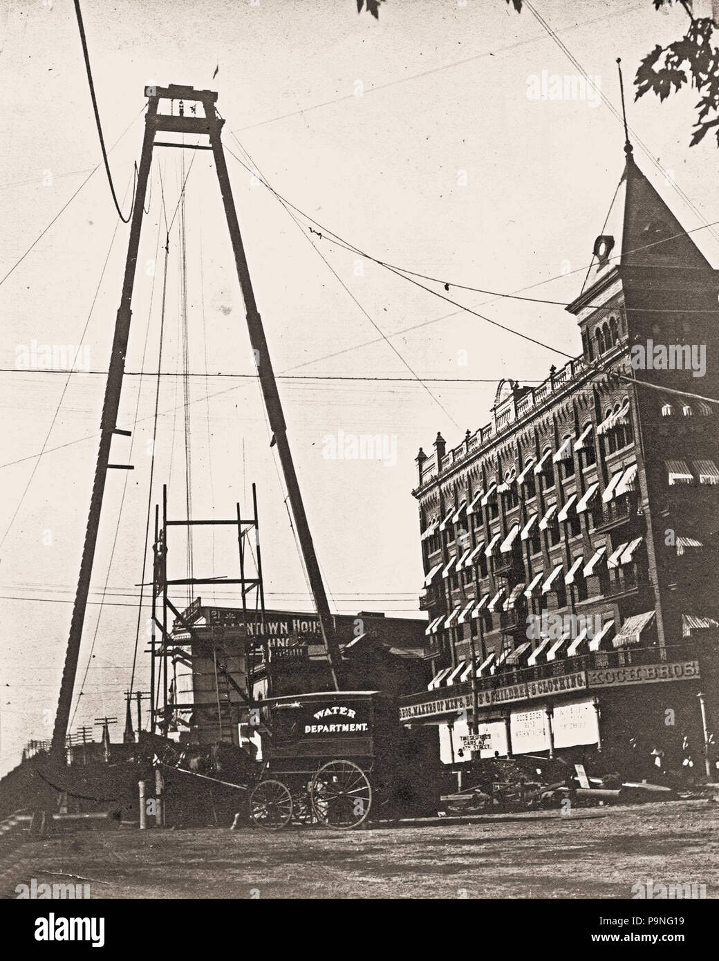 24 1899 - Les soldats &AMP ; Monument marins Construction - Allentown PA Banque D'Images