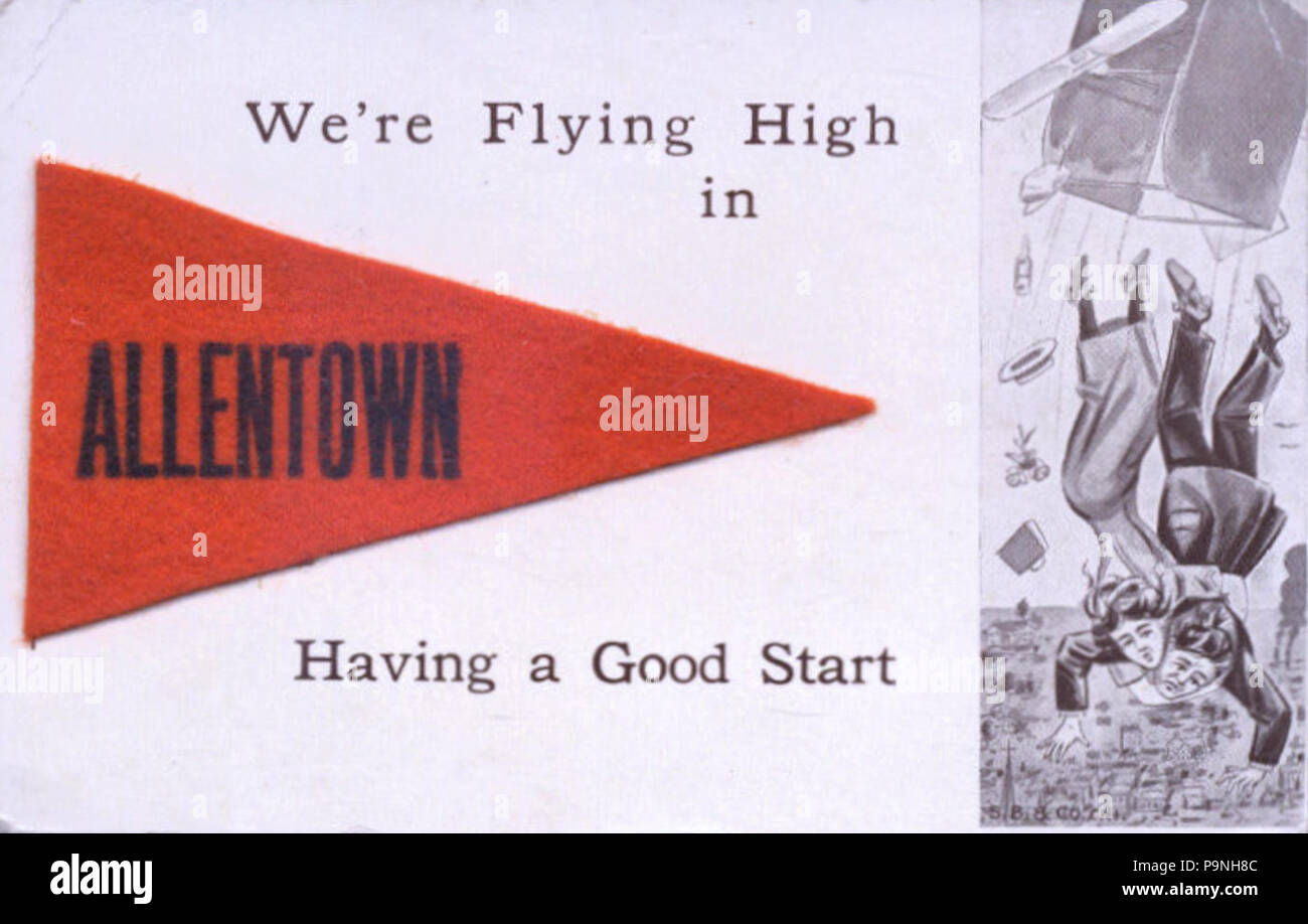 291910 - de haut vol - Carte postale promotionnelle - Allentown PA Banque D'Images