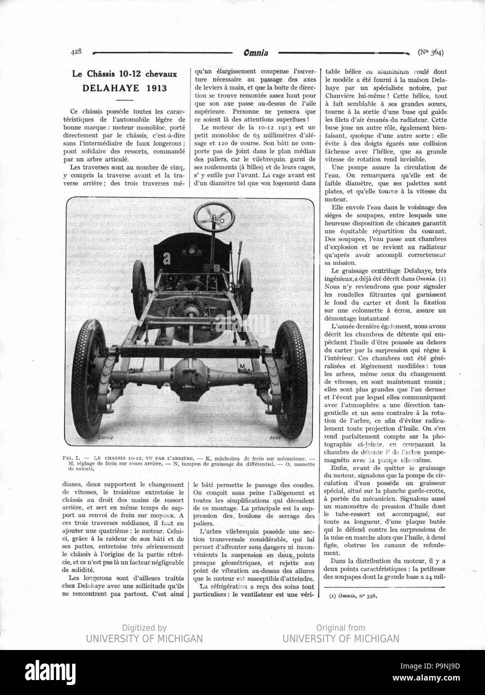321913 châssis Delahaye 10-12 de l'arrière Banque D'Images