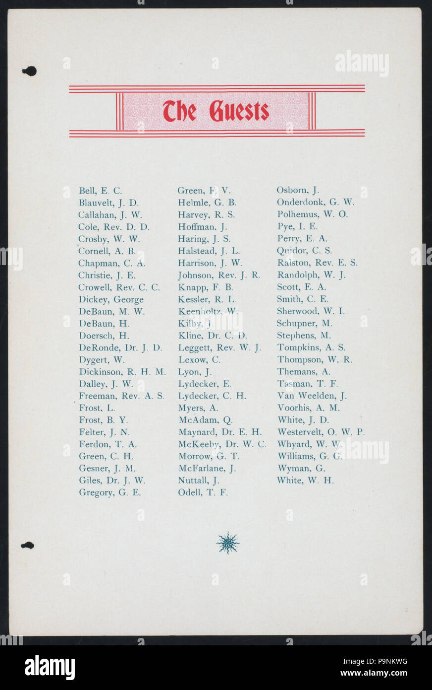 44 2ème DÎNER ANNUEL COMMÉMORANT LE PREMIER CENTENAIRE DE ROCKLAND COUNTY (organisé par la CHAMBRE DE COMMERCE DE NYACK) (at) ST. GEORGE HOTEL (CHAUD ;) (NYPL)-271176-4000004779 Hades Banque D'Images