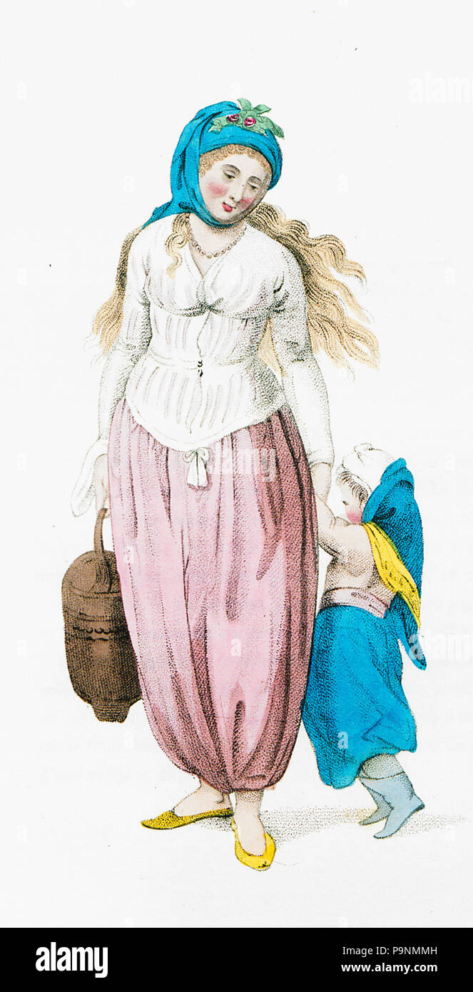 81 une femme grecque de l'île de Marmora - Dalvimart Octavien - 1804 Banque D'Images