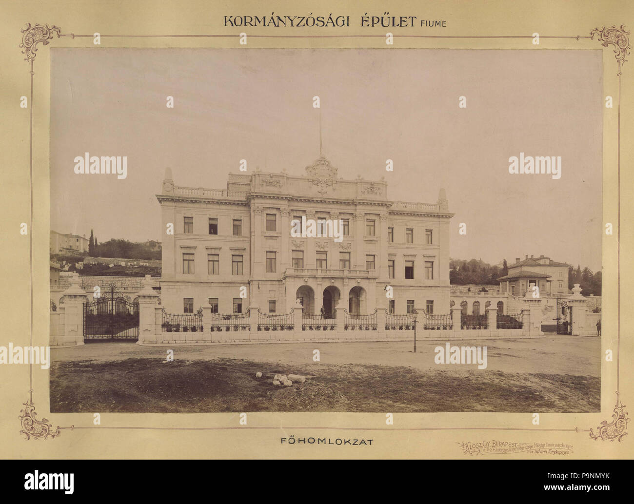 Un Kormányzósági főhomlokzata 82 Palota. Magyar Royaume-uni, Fiume, 1897-1899. - Budapest Főváros Levéltára. Levéltári jelzet- HU.BFL.XV.19.d.1.11.020 Fortepan 83112 Banque D'Images