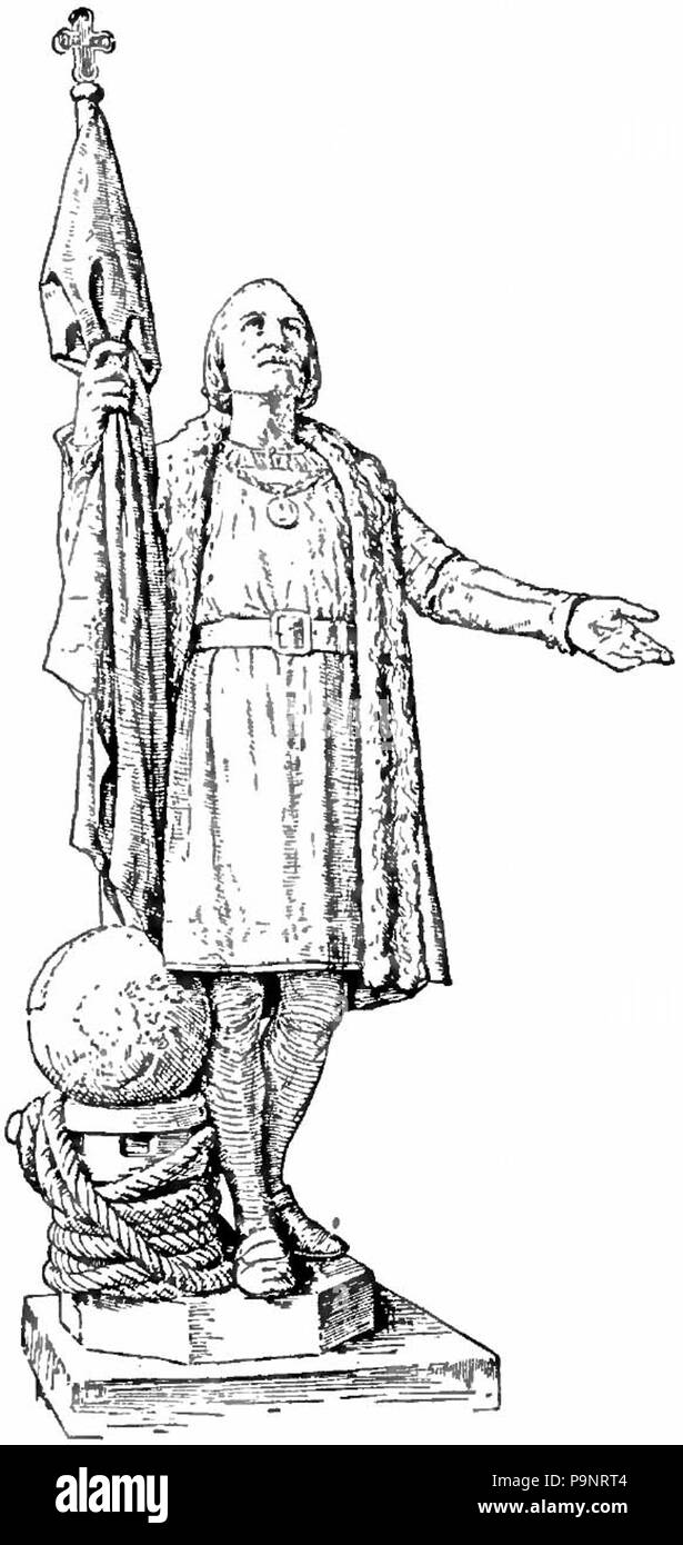 Christopher Columbus 143 Appletons' statue de Central Park Banque D'Images