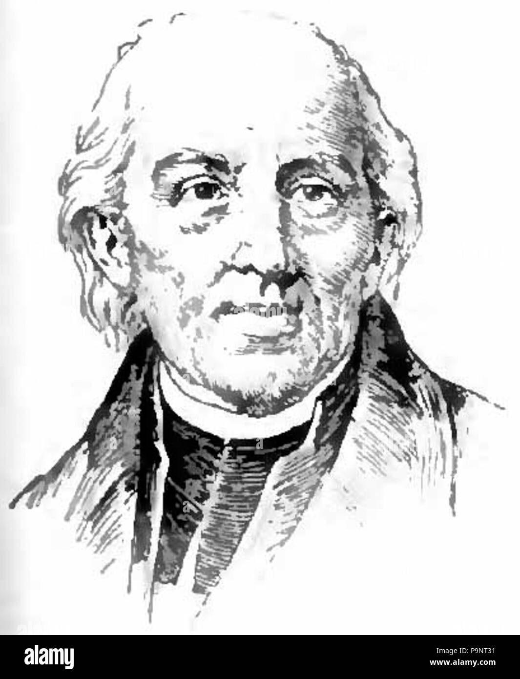 . Anglais : dessin Portrait de révolutionnaire mexicain Miguel Hidalgo y Costilla. publié 1892144 Appletons' Miguel Hidalgo y Costilla Banque D'Images