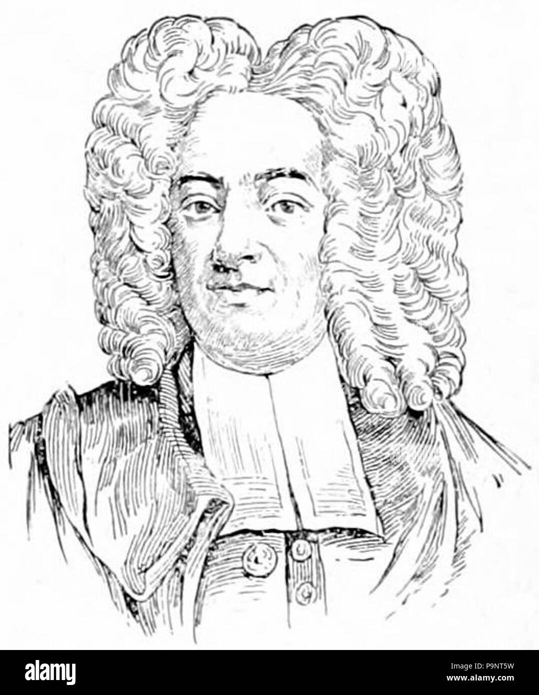 . Dessin Portrait de clergyman Cotton Mather . publié 1900144 Appletons' Richard Mather - Coton Banque D'Images