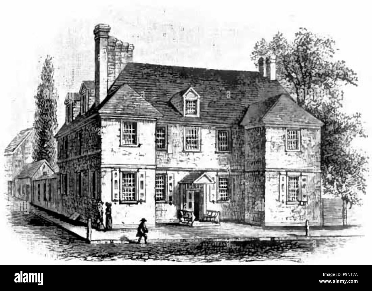 145 Appletons' William Penn maison à toit en ardoise Banque D'Images