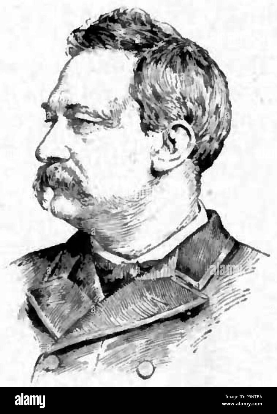 . Anglais : dessin Portrait de la musique classique d'orchestre américain Theodore Thomas. publié 1900145 Appletons' Thomas Theodore Banque D'Images