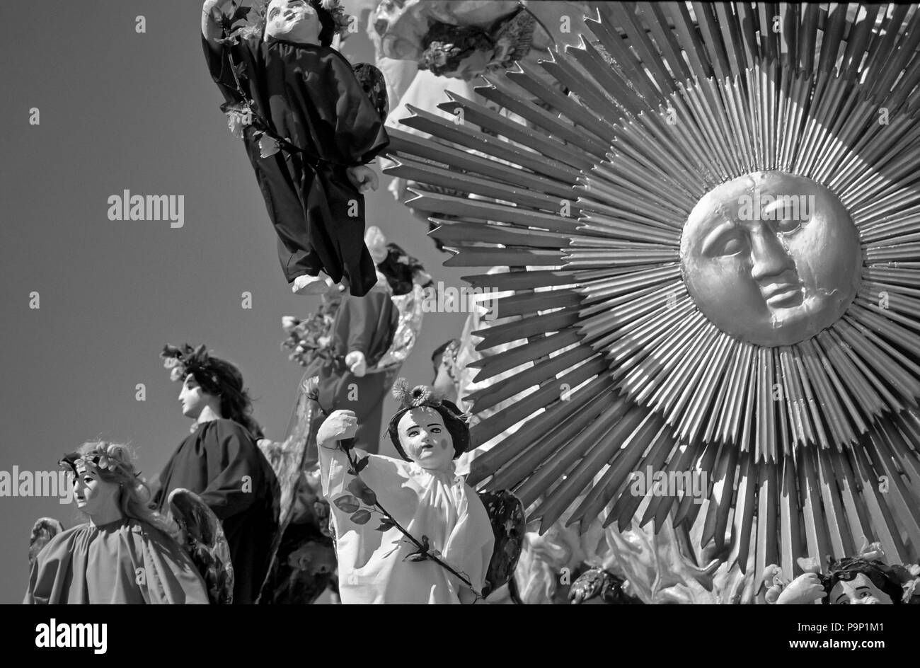 Italie Sicile Messine le Festival de Vara et Giganti 14/15/Août 80s la vara Banque D'Images Italie Sicile Messine le Festival de Vara et Giganti 14/15/Août 80s la vara Banque D'Images