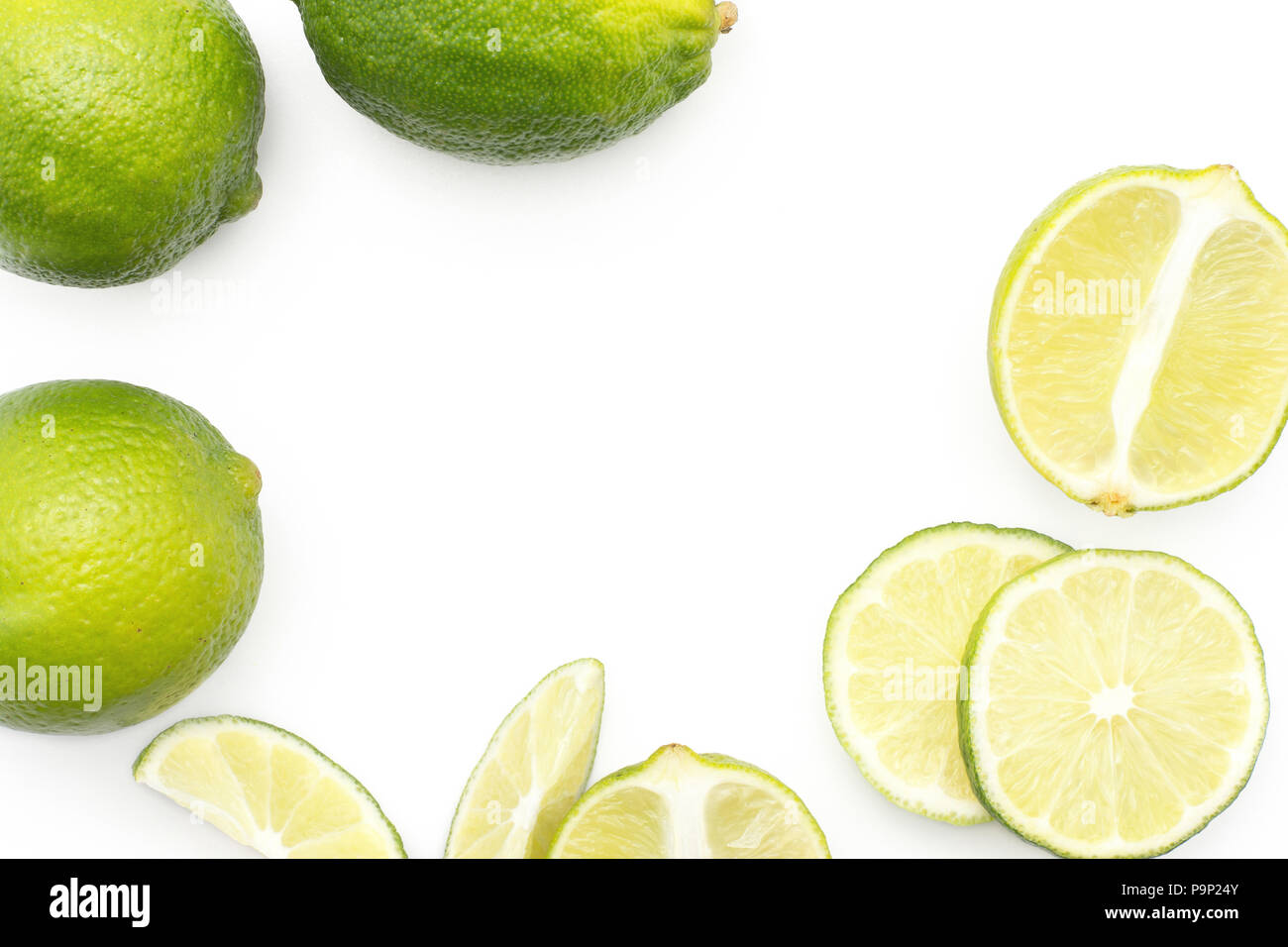 Haut fond Limes vue sur white Banque D'Images