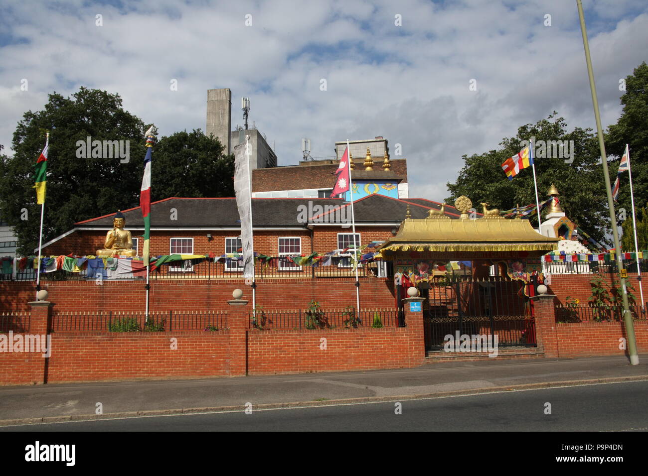 La Communauté Bouddhiste Centre, Aldershot en Angleterre. Banque D'Images