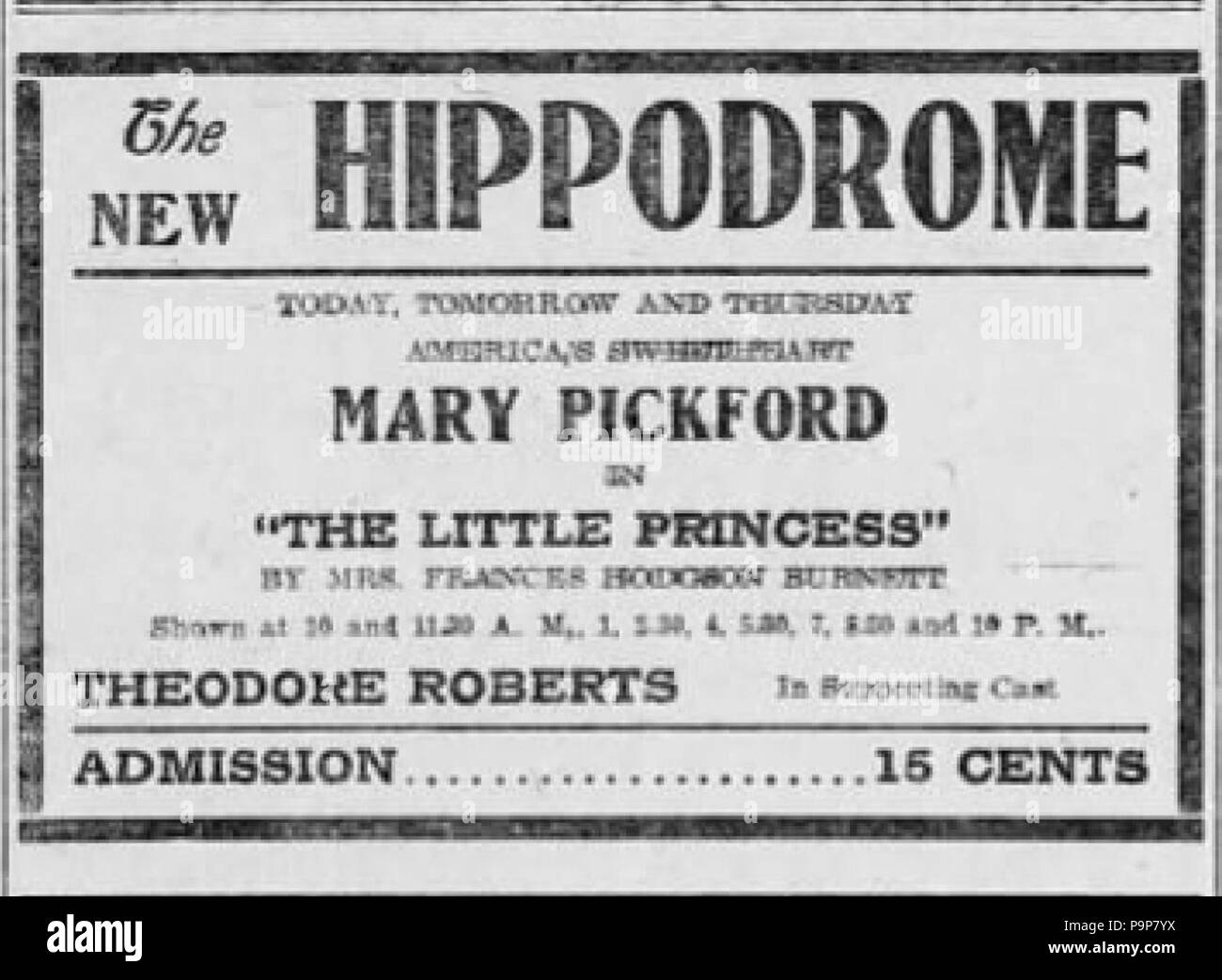 37 1918 - Hippodrome Theatre Ad - 1 Jan MC - Allentown PA Banque D'Images