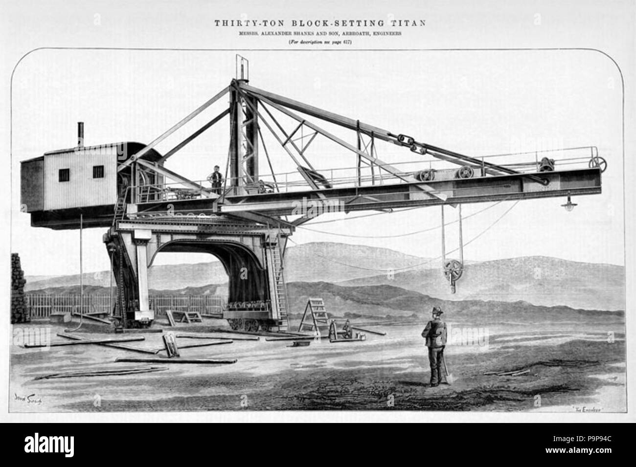 45 30-Ton Block-Setting Titan Banque D'Images