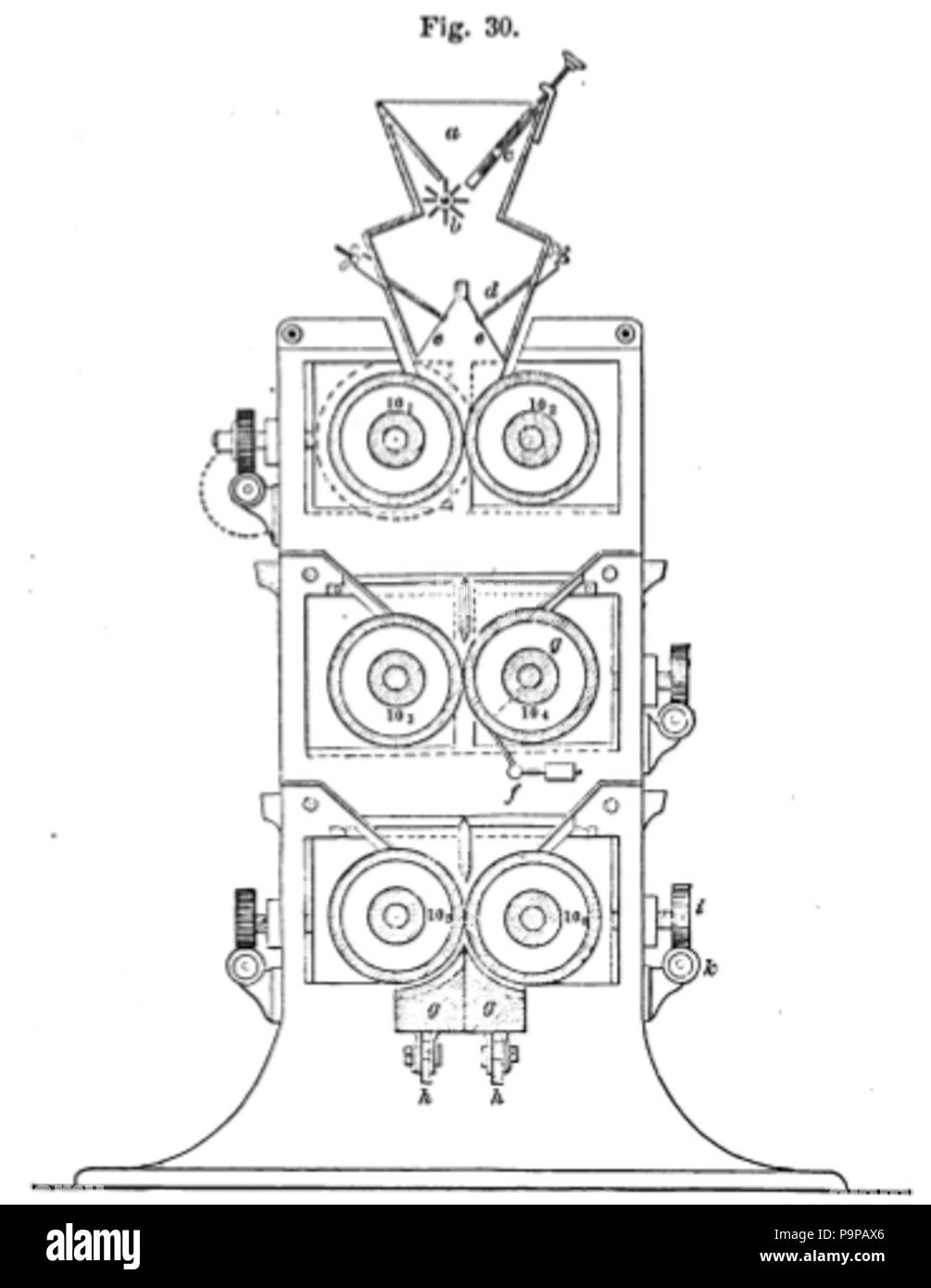 Un ensemble de 92 Walz rouleuses Banque D'Images