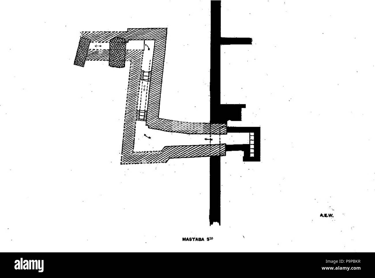 97 plan d'Abydos, tombeau S10 Banque D'Images