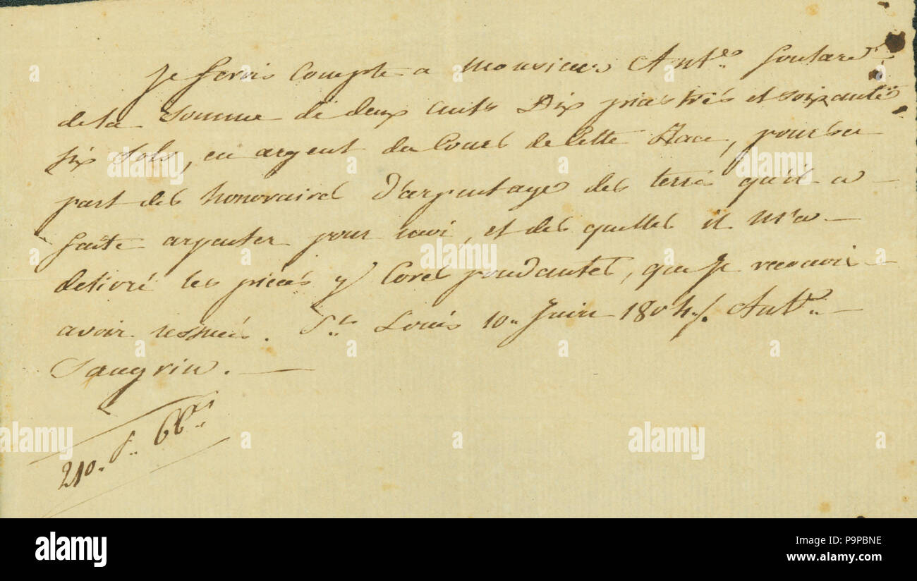 97 Compte de Boissi lundi avec le Dr A. F. Saugrain, Avril 26, 1800-1805 Banque D'Images