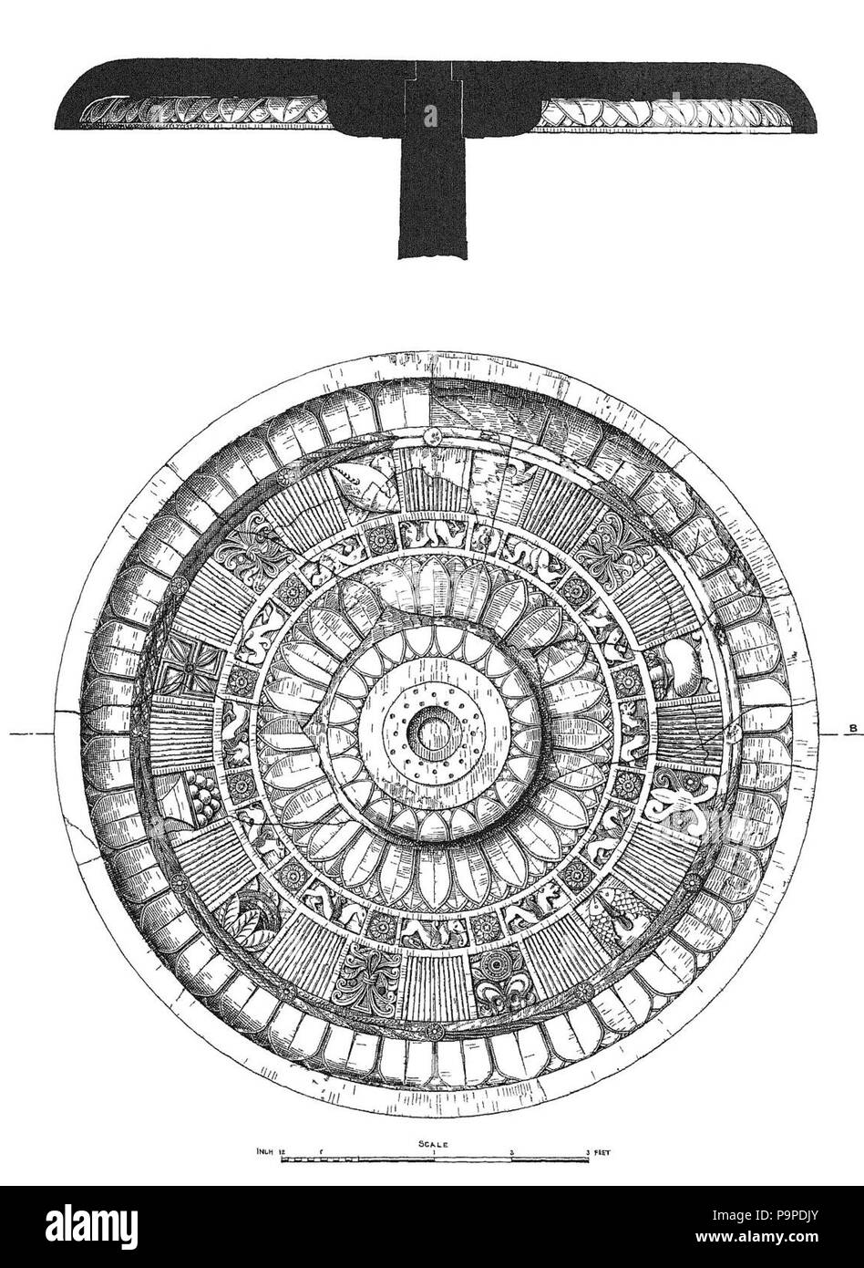 174 parapluie pierre Bodhisattva Bala Banque D'Images