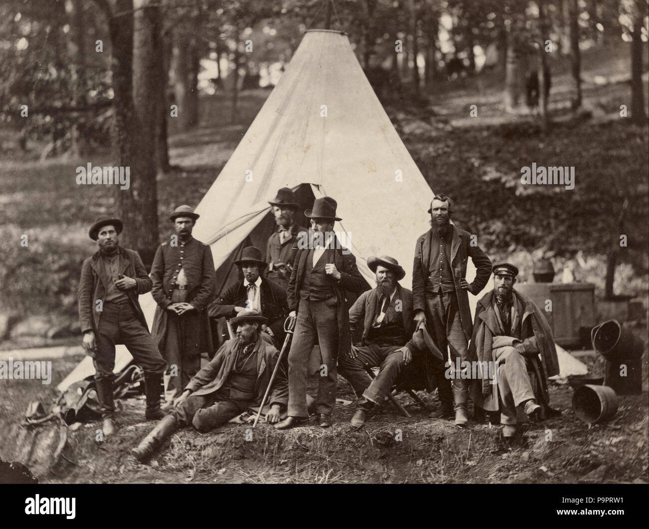 113 Alexander Gardner - Groupe de guides pour l'armée du Potomac - Banque D'Images