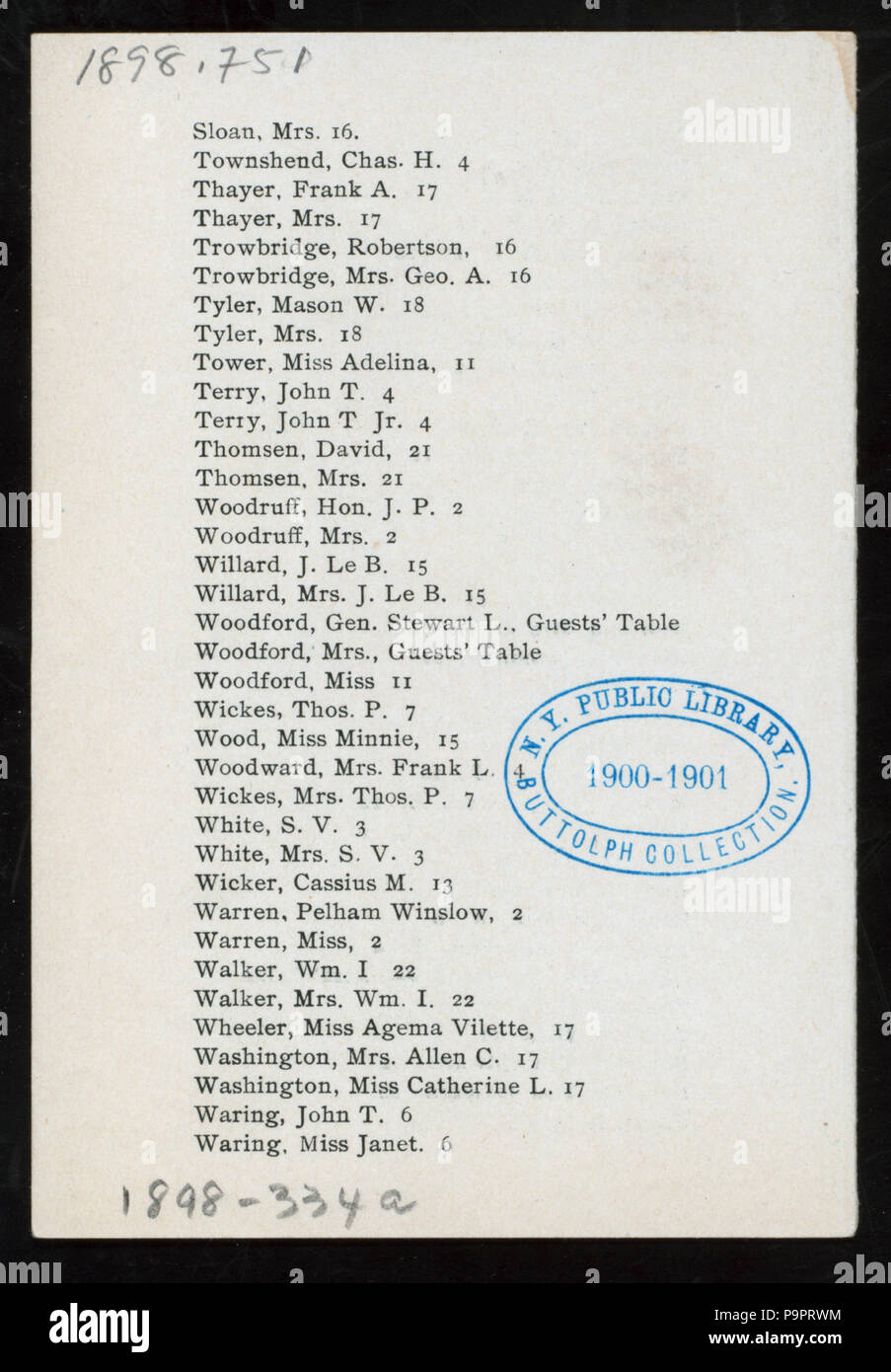 Le dîner (563) de la société détenues par les descendants MAYFLOWER (at) "Waldorf Astoria, à New York" (hôtel ;) (NYPL)-271338-4000005229 Hades Banque D'Images