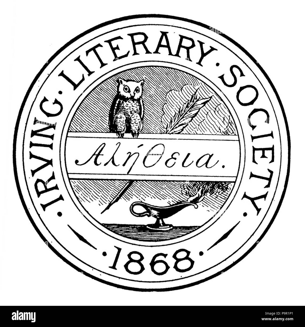 Bras 152 Société littéraire 1883 Cornellian Irving Banque D'Images