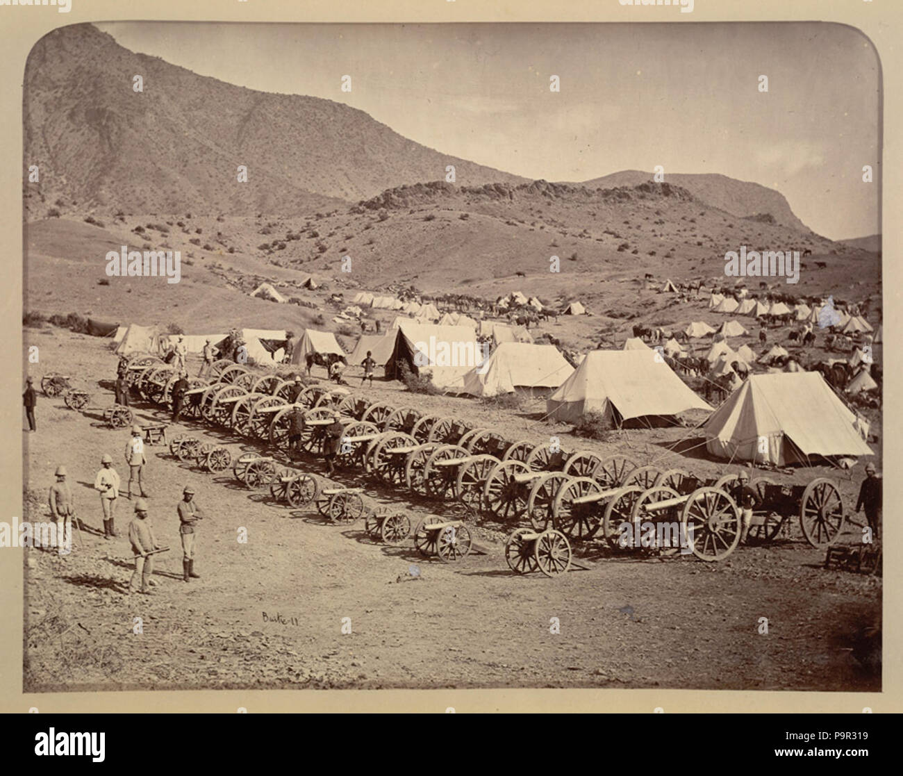 188 Bataille d'Ali Masjid - 24 grandes armes afghans capturés Banque D'Images