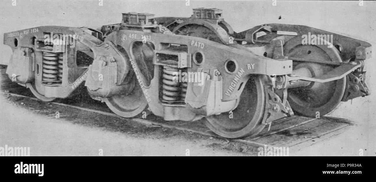. Lewis six roues chariot des 120 tonnes de charbon sur le Virginian Railway . avant juin 1921 189 Camion Lewis gondole cuirassé Banque D'Images