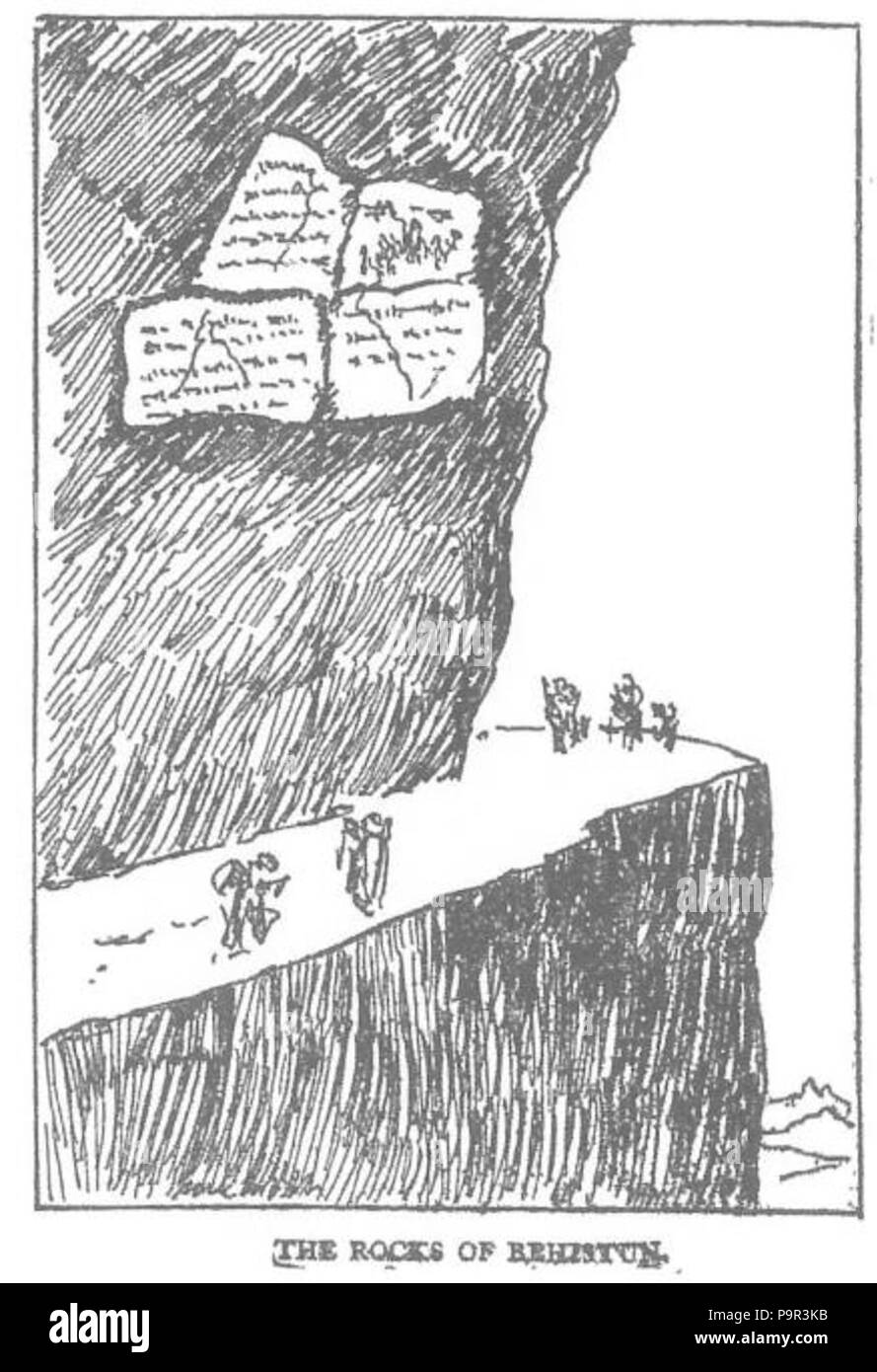 193 Behistun-inscriptions 01 Banque D'Images