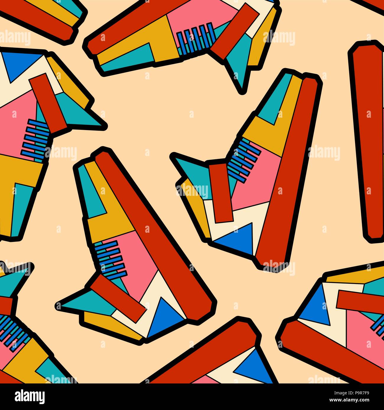 Modèle de chaussures sans couture. Chaussures de sport de fond. Vector ornament Illustration de Vecteur