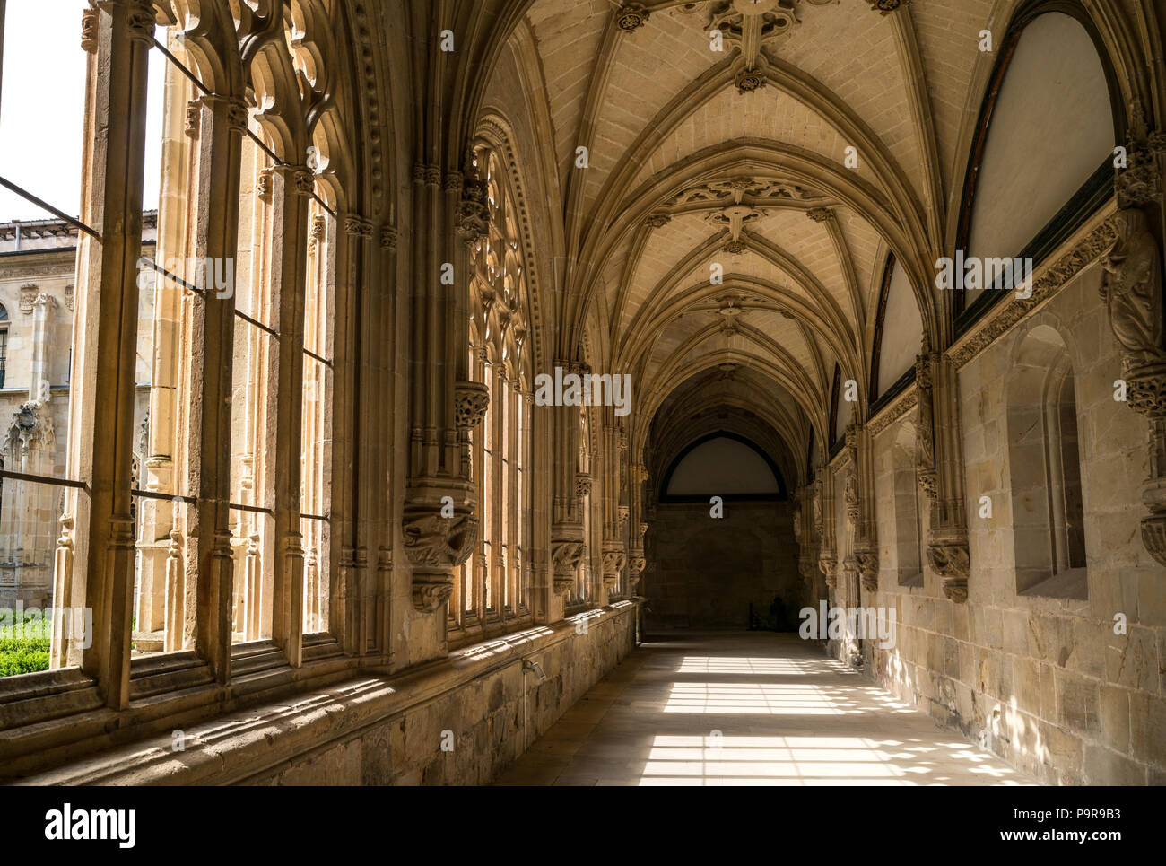 Monastère bénédictin de San Salvador de Oña du 11e siècle dans une petite ville de Oña, Castille et Leon, Espagne Banque D'Images