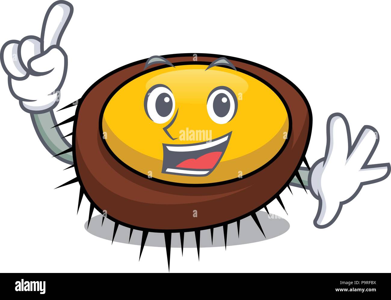 L'oursin doigt mascot cartoon Illustration de Vecteur