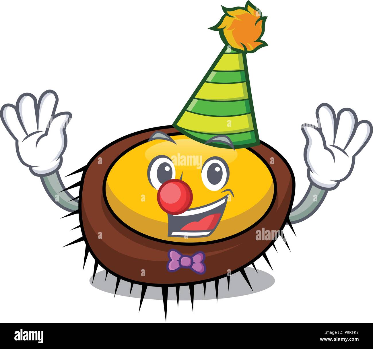 L'oursin Clown mascot cartoon Illustration de Vecteur