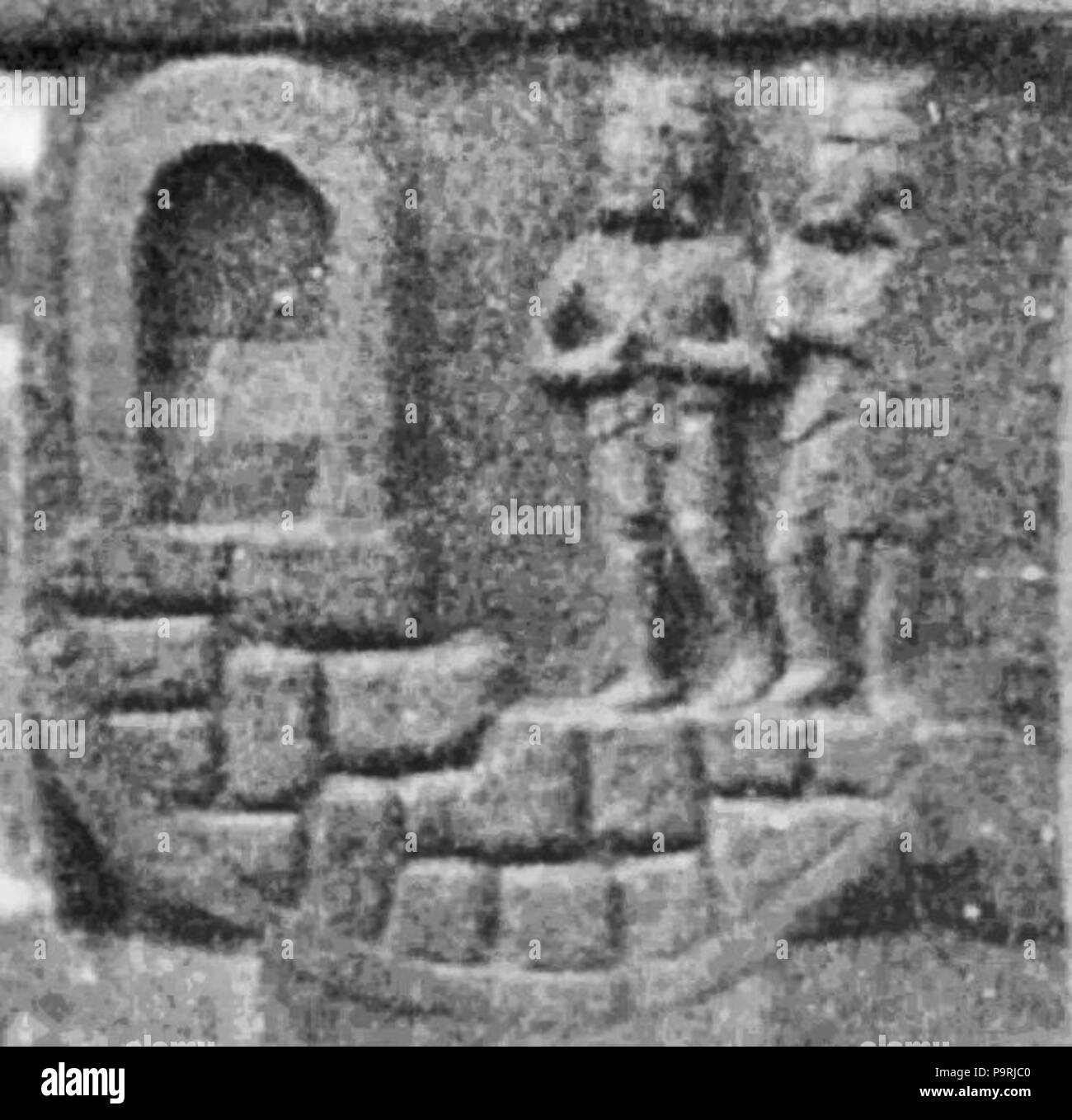 214 médaillon Jataka Bodh Gaya Banque D'Images