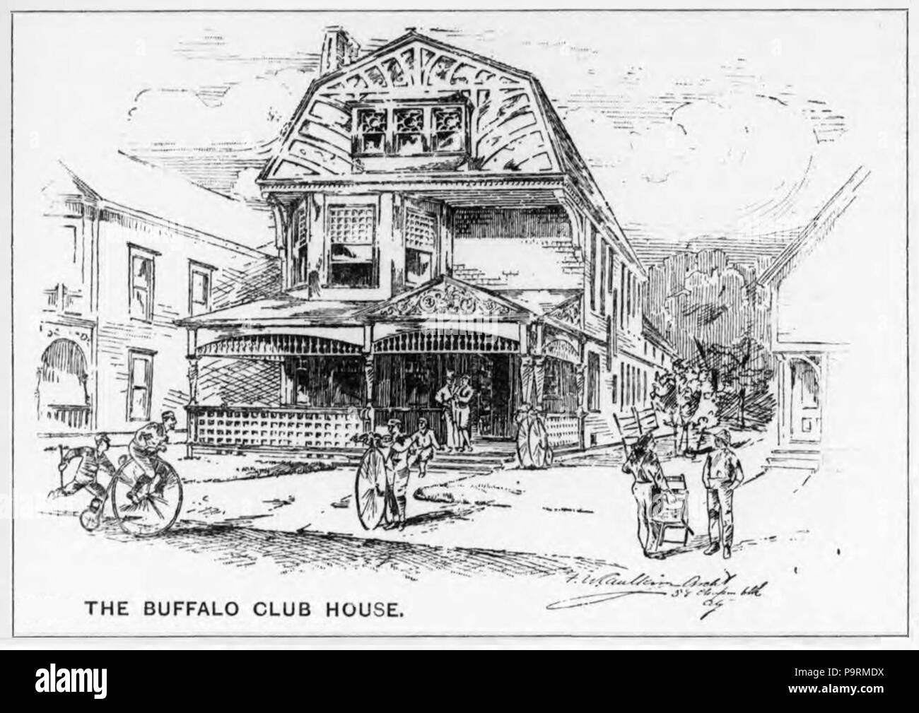 255 Buffalo Location Club House 132, rue College L.A.W. Décembre 16, 1887 Journaliste p.336 Banque D'Images