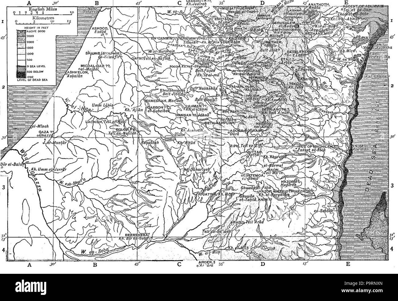 262 C +B-Judah-Map Banque D'Images