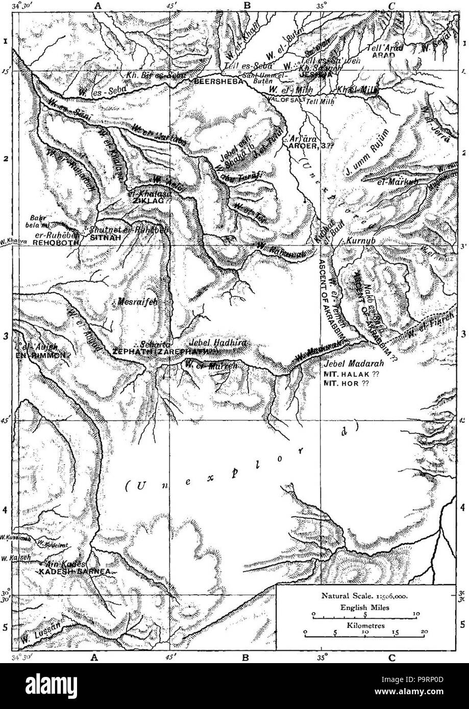 263 C +B-Negeb-Map Banque D'Images