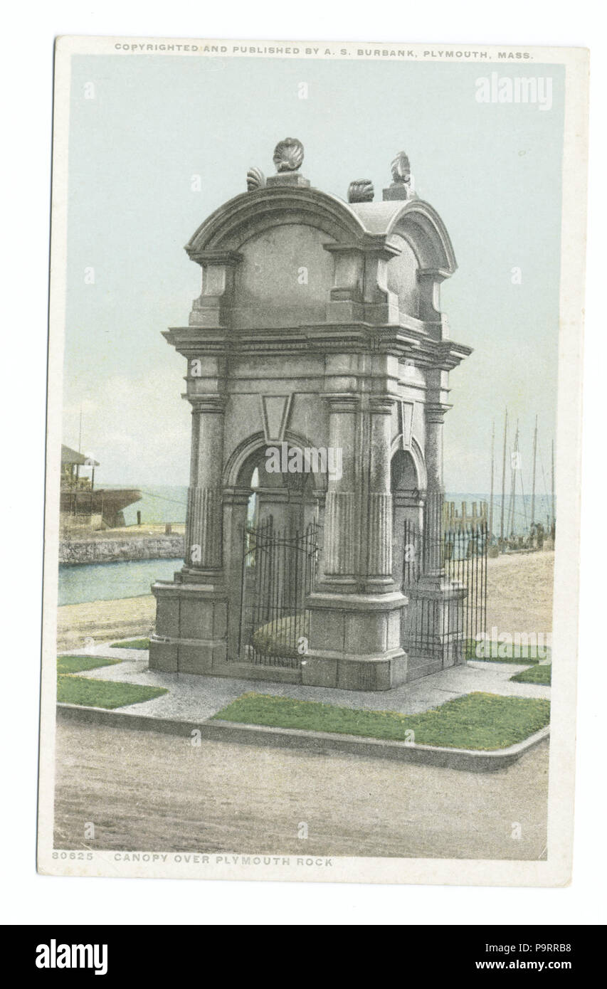 277 du couvert sur Plymouth Rock, Cole's Hill, Plymouth, de masse (NYPL b12647398-402523) Banque D'Images