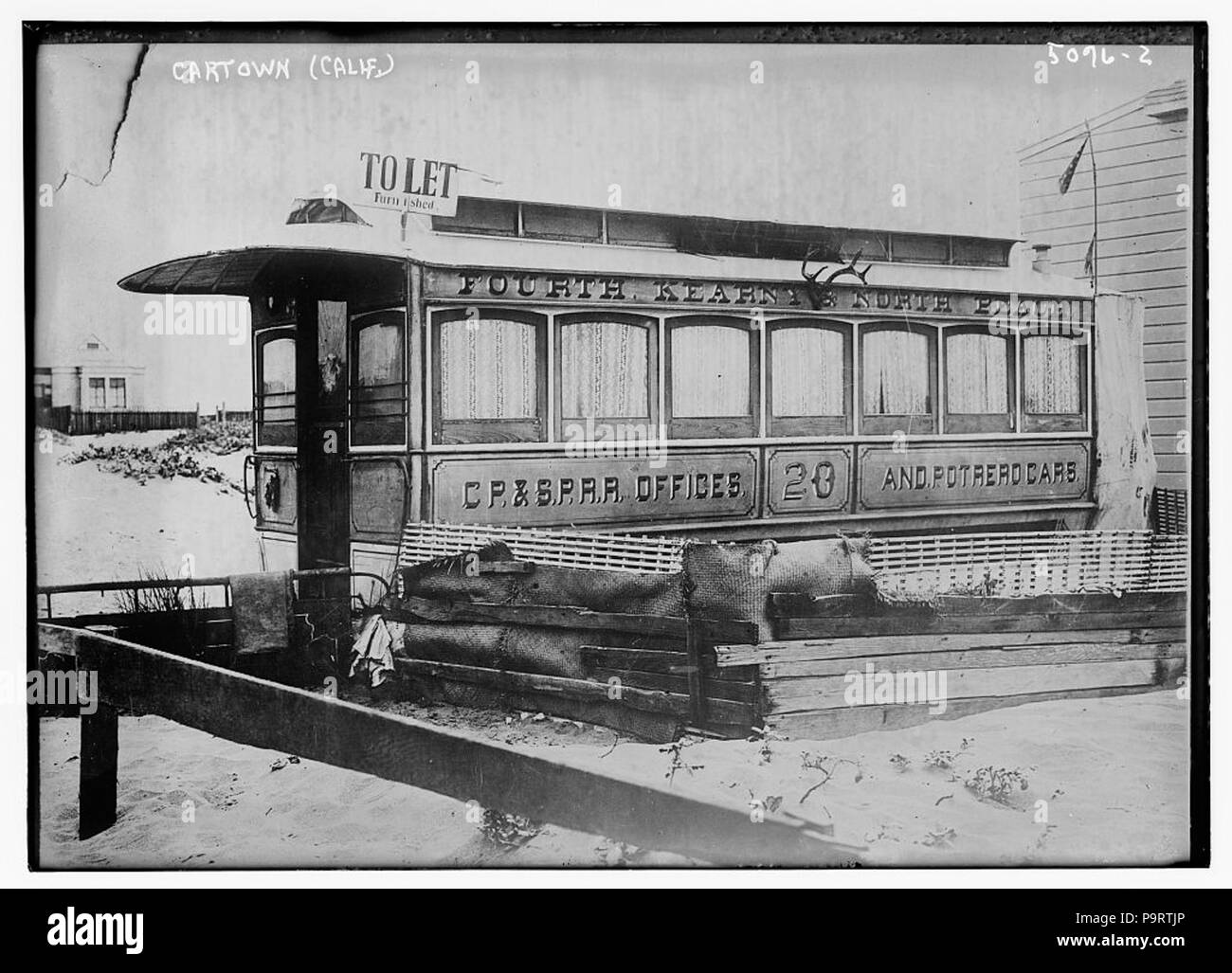 284 Carville, San Francisco en voiture de chemin de fer 1920 Banque D'Images