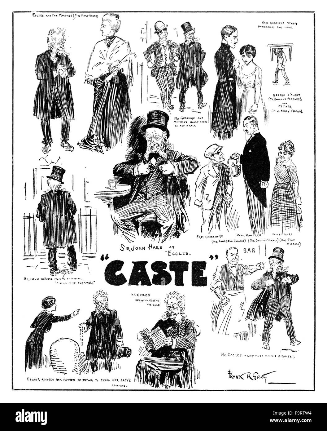 Caste-Frank Gray-Sketches 286-1916 Banque D'Images