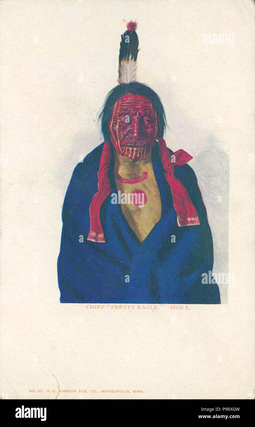 305 Chef de "jolie" Eagle, Sioux (NPAR) 428776 Banque D'Images