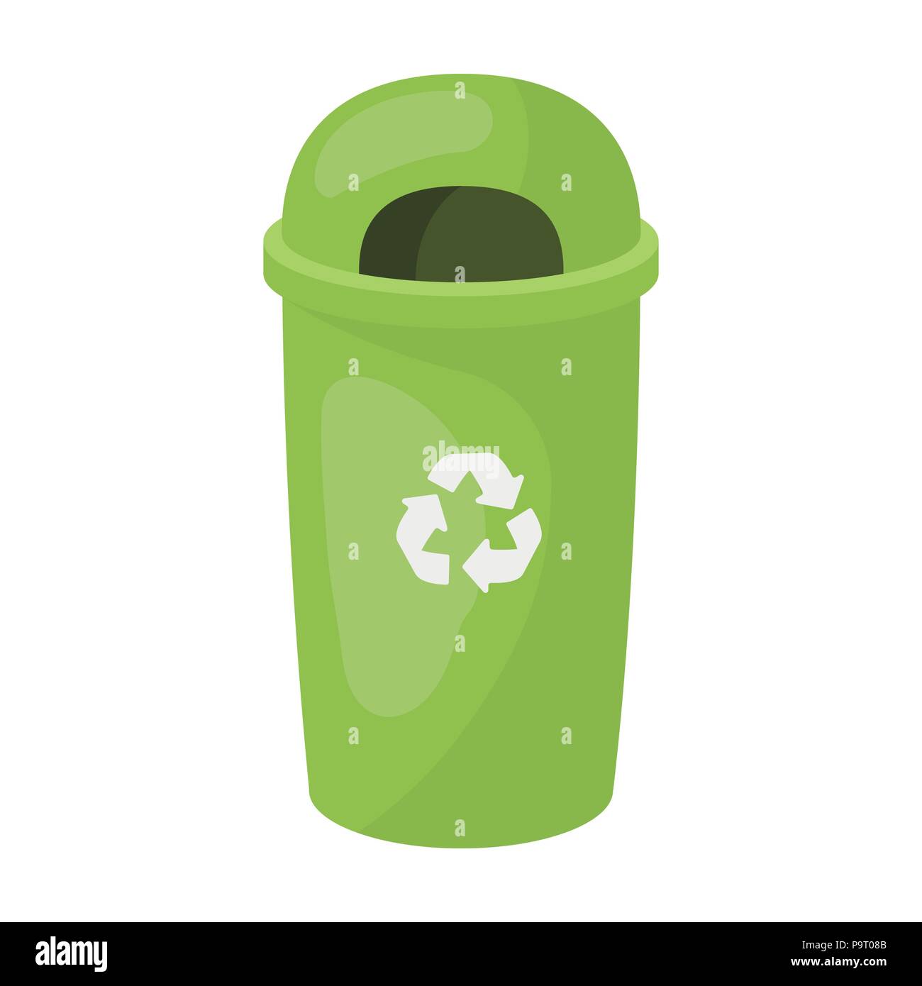 L'icône de la poubelle de recyclage dans la conception de dessin animé  isolé sur fond blanc. Bio et écologie stock symbol vector illustration  Image Vectorielle Stock - Alamy