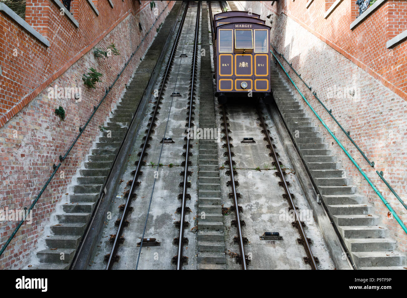 Château de Budapest, Hongrie funiculaire Banque D'Images
