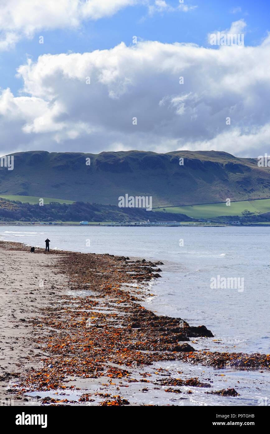 Plage à Girvan. L'Ayrshire, Ecosse Banque D'Images