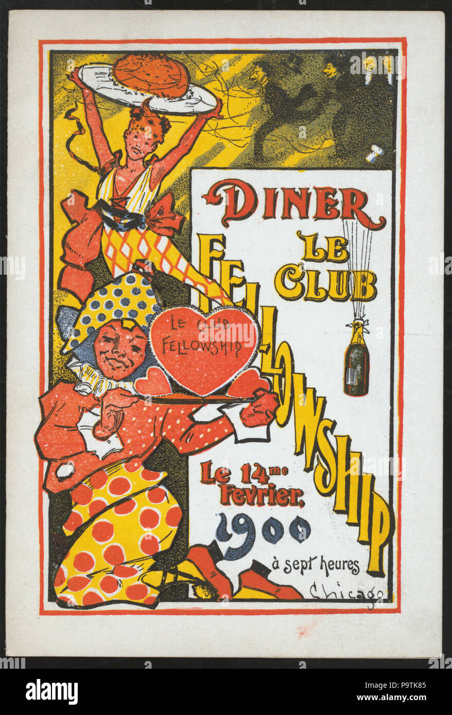 Le dîner (548) détenus par le CLUB FELOWSHIP (at) "CAFÉ KINSLEY, (Chicago, IL)" (reste) ; (NYPL Hadès-272776-475744) Banque D'Images