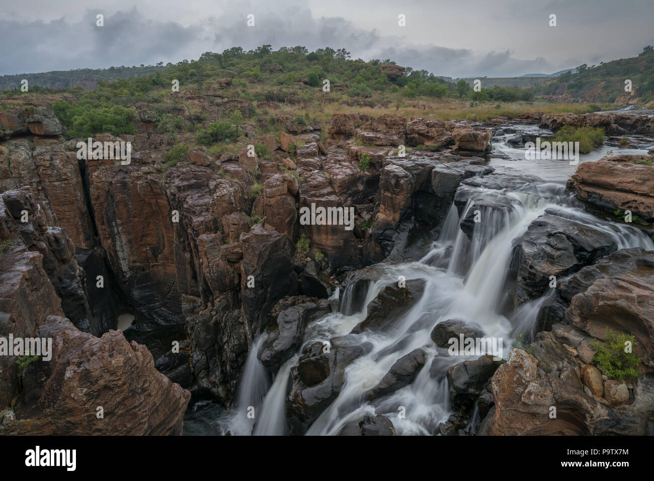 Bourke's Luck potholes, Blyde River Canyon Nature Reserve, Moremela, Mpumalanga, Afrique du Sud, l'Afrique Banque D'Images