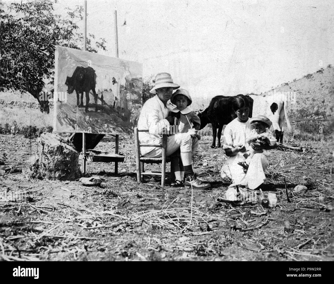 363 Cordoue - Fernando Fader trabajando al aire libre Banque D'Images