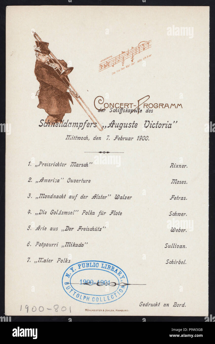 579 ; le dîner (détenu par) HAMBOURG-AMERIKA LINIE (at) EN ROUTE À BORD DU NAVIRE À VAPEUR EXPRESS (Auguste Victoria ; SS) (NYPL)-272637-4000007870 Hades Banque D'Images