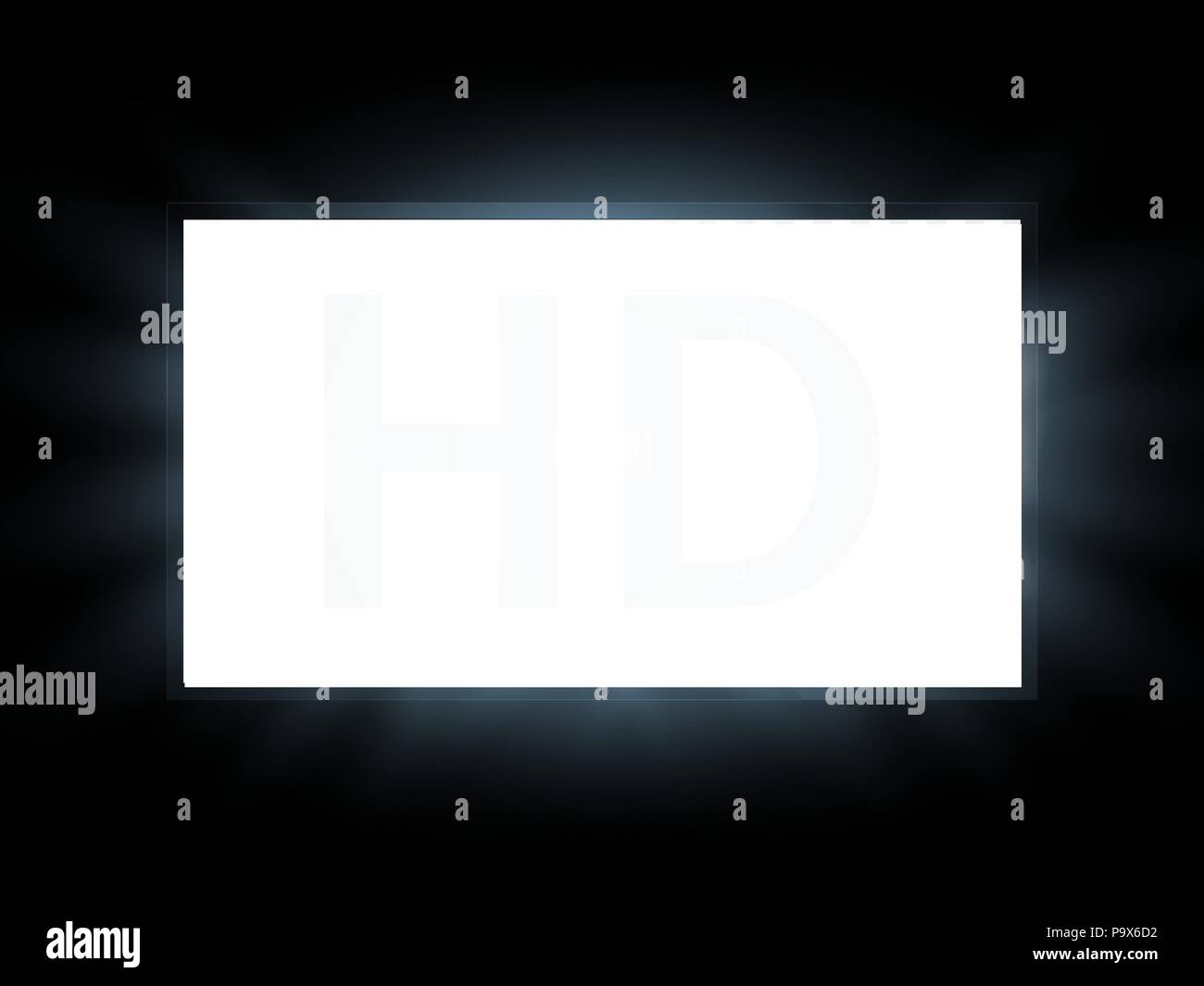 Écran plat lcd. isolé immersive. La télévision en blanc. Vector illustration. Illustration de Vecteur